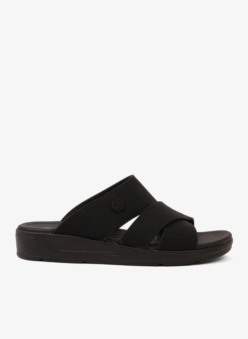 كومفورت بلس صنادل عربية مريحة للأولاد باللون الأسود